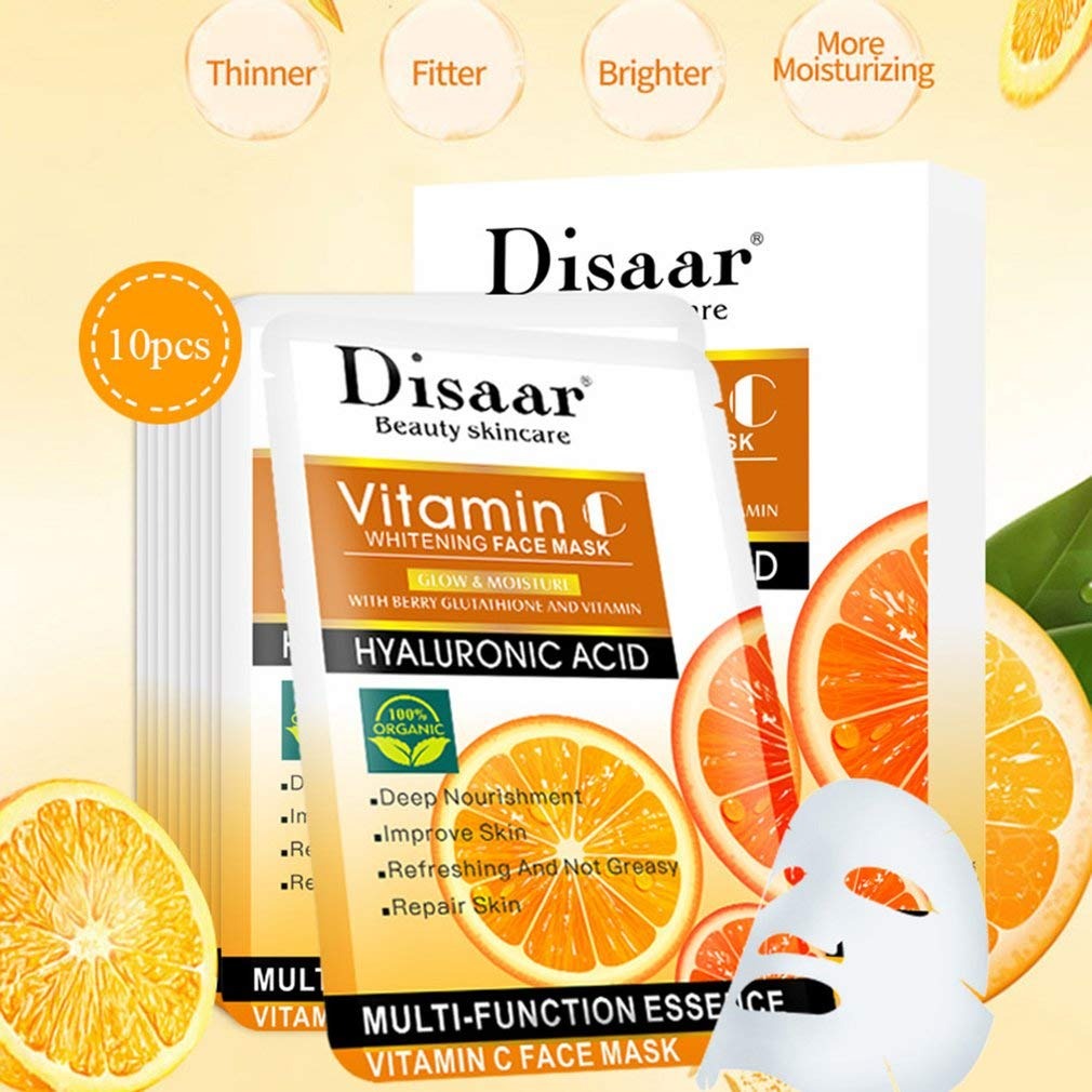 Máscara Vitamina C + Ácido Hialurónico ( 10 unidades)